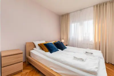 Łóżko lub łóżka w pokoju w obiekcie Górczewska 122B by Homeprime