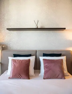 Łóżko lub łóżka w pokoju w obiekcie Apartament Zielone Zacisze, Darmowy Parking