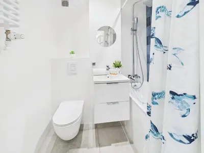 Łazienka w obiekcie Comfortable Studio Close to Metro Station by Noclegi Renters
