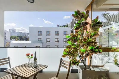 Balkon lub taras w obiekcie Lumina stylish 3-rooms apart in Warsaw
