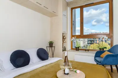 Część wypoczynkowa w obiekcie Lumina stylish 3-rooms apart in Warsaw