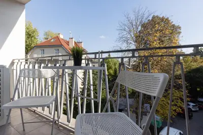 Balkon lub taras w obiekcie Apartment in the Centre of Warsaw by Noclegi Renters