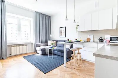 Kuchnia lub aneks kuchenny w obiekcie SuperApart Jana Pawła II Apt 63 - Blisko Hala Mirowska