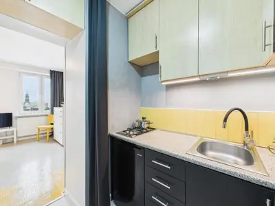 Kuchnia lub aneks kuchenny w obiekcie Intimate Studio Close to PGE Narodowy by Noclegi Renters