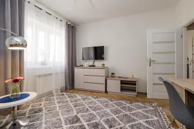 Łóżko lub łóżka w pokoju w obiekcie ShortStayPoland Nowolipie B182