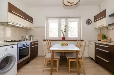Kuchnia lub aneks kuchenny w obiekcie ShortStayPoland Nowolipie B182