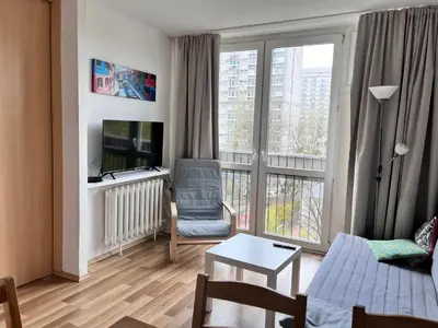 Telewizja i/lub zestaw kina domowego w obiekcie OhMyHome-Grzybowska