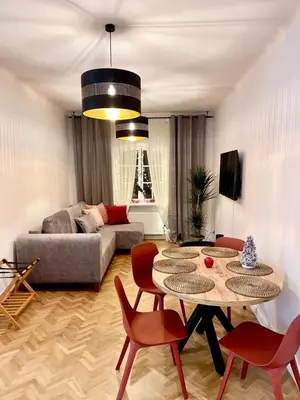 Część wypoczynkowa w obiekcie Apartament Flamingo Old Town