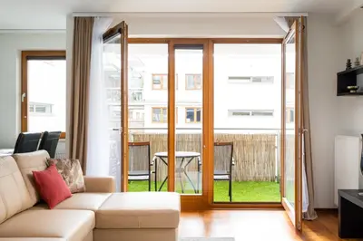 Część wypoczynkowa w obiekcie Metro Wilanowska Cosy Apartment by BookingHost