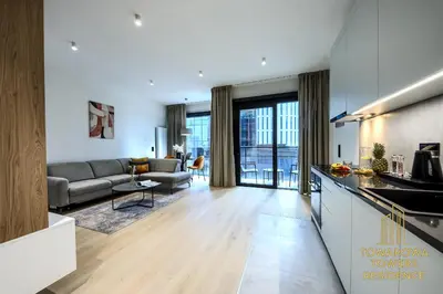Kuchnia lub aneks kuchenny w obiekcie Towarowa Towers Suites