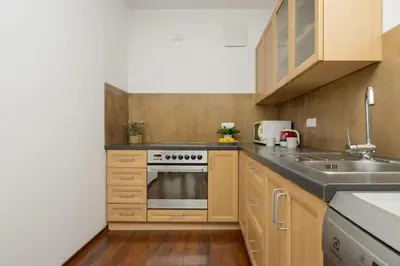Kuchnia lub aneks kuchenny w obiekcie Beautiful City Apartment by Noclegi Renters