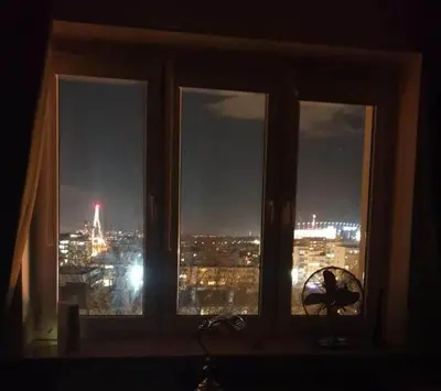 Widok na miasto Warszawa z tego apartamentu