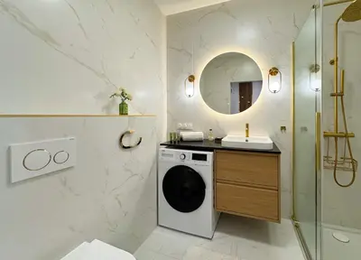 Łazienka w obiekcie Deluxe Domaniewska Studio Apartment with AC by Renters Prestige