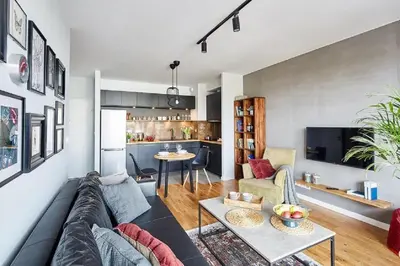 Część wypoczynkowa w obiekcie Elegant Apartment Żoliborz Arkadia by Renters Prestige