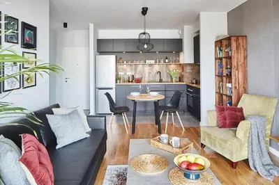 Część wypoczynkowa w obiekcie Elegant Apartment Żoliborz Arkadia by Renters Prestige