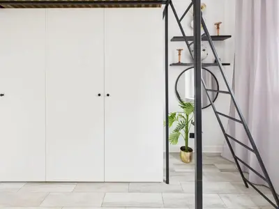 Plan piętra w obiekcie Comfortable studio in Warsaw's Mokotow district next to the Metro by Noclegi Renters
