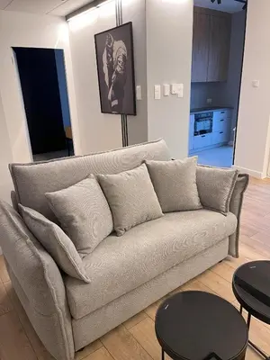 Część wypoczynkowa w obiekcie Warsaw Wola Premium Apartment by Evibell