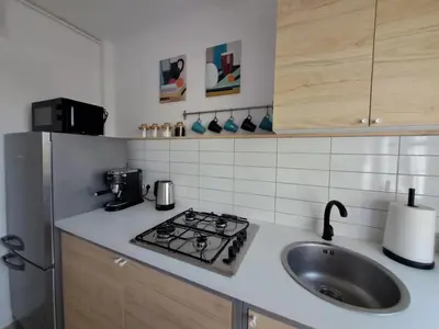 Kuchnia lub aneks kuchenny w obiekcie Bonifacy Apartment