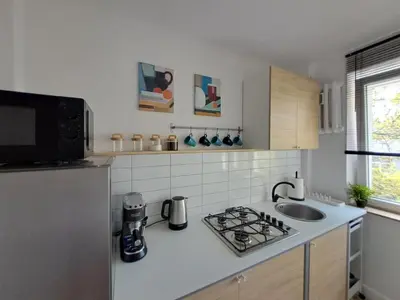 Kuchnia lub aneks kuchenny w obiekcie Bonifacy Apartment