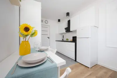 Kuchnia lub aneks kuchenny w obiekcie City Center Affordable & Cozy Studio Apartments by Noclegi Renters