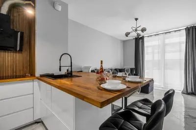 Kuchnia lub aneks kuchenny w obiekcie Białołęka Apt - 61m2, Parking&Balcony - by Rentujemy