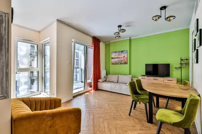 Telewizja i/lub zestaw kina domowego w obiekcie Kasprzaka 29 Wola Tower By Perfect Apart 414