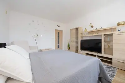 Telewizja i/lub zestaw kina domowego w obiekcie Śmiała Comfy Apartment Pet-friendly by Noclegi Renters
