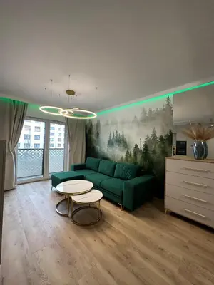 Część wypoczynkowa w obiekcie Golden Forest Apartment