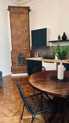 Telewizja i/lub zestaw kina domowego w obiekcie Kamienica Śródmieście Apartament 18B
