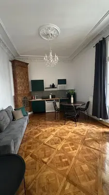 Część wypoczynkowa w obiekcie Kamienica Śródmieście Apartament 18B