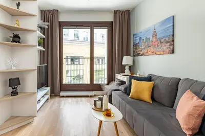 Część wypoczynkowa w obiekcie Koszykowa 51 SuperApart - With Parking, Near PKiN & Złotych Tarasów