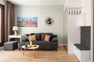 Część wypoczynkowa w obiekcie Koszykowa 51 SuperApart - With Parking, Near PKiN & Złotych Tarasów
