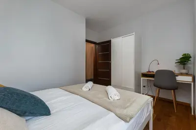 Łóżko lub łóżka w pokoju w obiekcie Tarchomińska 15 by Homeprime