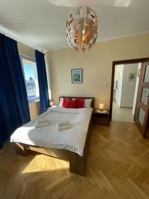 Łóżko lub łóżka w pokoju w obiekcie Polna Prime Apartment By Politechnika