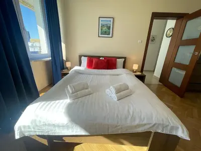 Łóżko lub łóżka w pokoju w obiekcie Polna Prime Apartment By Politechnika