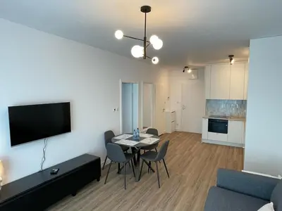 Kuchnia lub aneks kuchenny w obiekcie Dzielna Prime Apartment