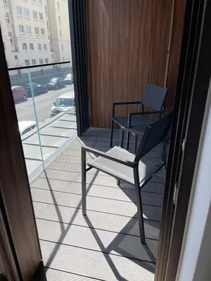 Balkon lub taras w obiekcie Dzielna Prime Apartment