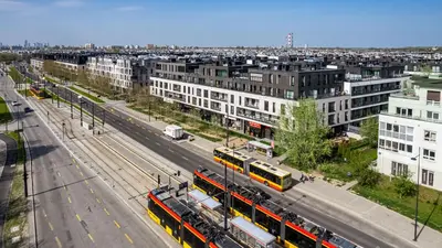 Widok na miasto Warszawa z tego apartamentu