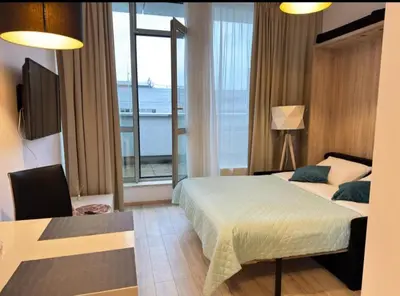 Łóżko lub łóżka w pokoju w obiekcie Zlatarooms 409
