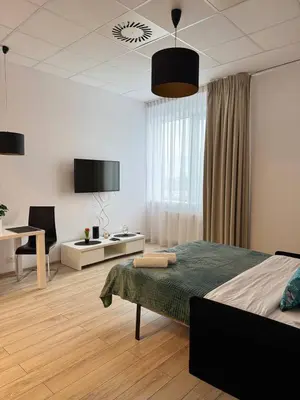 Łóżko lub łóżka w pokoju w obiekcie Zlatarooms 222