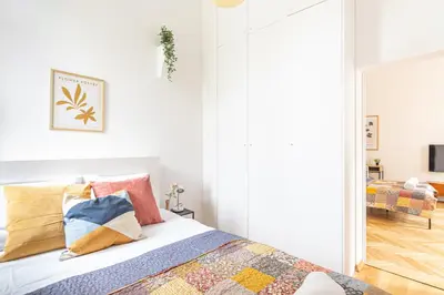 Łóżko lub łóżka w pokoju w obiekcie Targowa Apt 30 SuperApart - Komfortowe mieszkanie