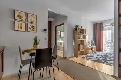Część wypoczynkowa w obiekcie Modern Żoliborz Lux apartment near City Center with Parking and Garden