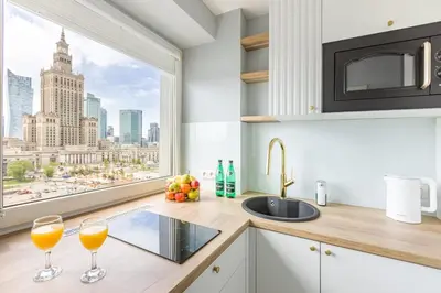 Kuchnia lub aneks kuchenny w obiekcie WLR Apartments - Chmielna II