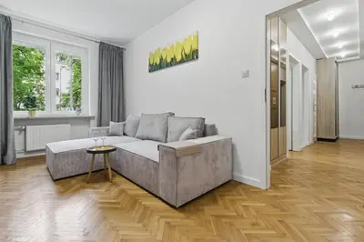 Część wypoczynkowa w obiekcie Paryska Bright & Cozy Stay by Solarento