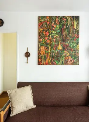 Część wypoczynkowa w obiekcie Metro Wileński Vintage Charm Apartment by BookingHost