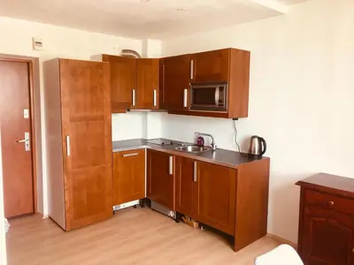 Kuchnia lub aneks kuchenny w obiekcie Miodowy Apartament