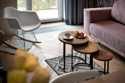 Część wypoczynkowa w obiekcie One Bedroom Apartment Żupnicza Street