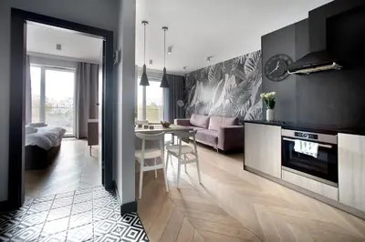 Kuchnia lub aneks kuchenny w obiekcie One Bedroom Apartment Żupnicza Street