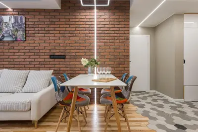 Część wypoczynkowa w obiekcie One Bedroom Apartment Cybernetyki Street