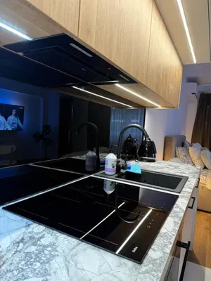 Kuchnia lub aneks kuchenny w obiekcie DeLuxury Apartment Chmielna